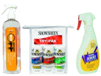 Products to wash a horse without water
