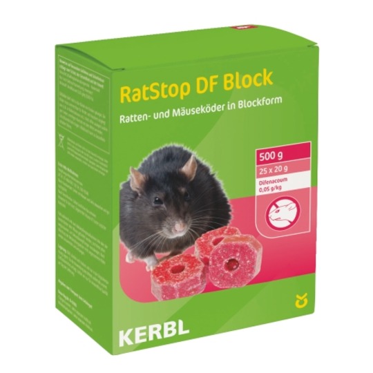 RatStop. Poison pour rats et souris, en blocs, de céréales ou de gel.