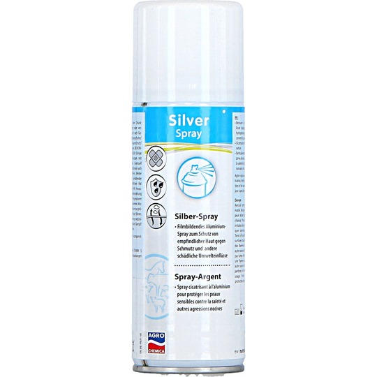 Agro Chemica Aloxan Silver-spray 200ml. Beschermd de huid tegen vuil en andere schadelijke invloeden.