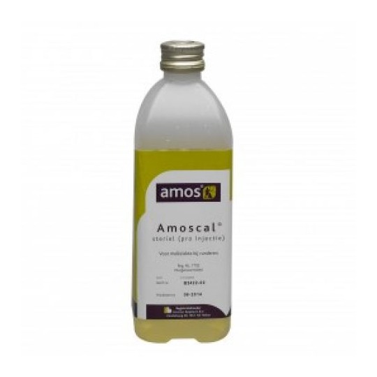 Amos Amoscal Melkziekte Injectie 450ml. Ter genezing van melkziekte bij koeien.