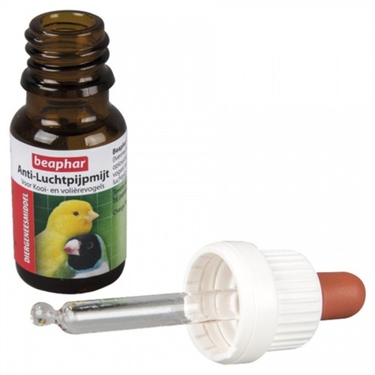 Beaphar anti-Bronchien Milbe 10ml. Gegen Luftsackmilben und Kalkbeine bei Vögeln und Hühner.