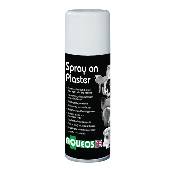 Aqueos Spray On Plaster 200ml. Elastische Film vormende zilver aluminium gemicroniseerd spray.