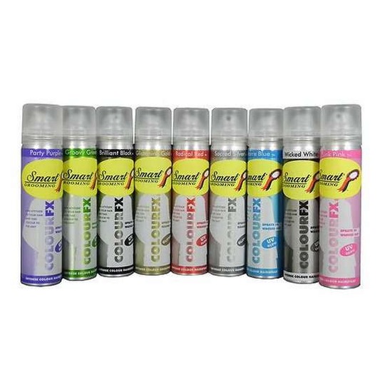 Smart Grooming Colour Sprays. Kleur en glittersprays, in 9 kleuren !