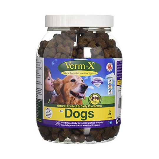 Verm-X Crunchies voor Honden. Natuurlijke ontwormer voor honden in koekjesvorm.