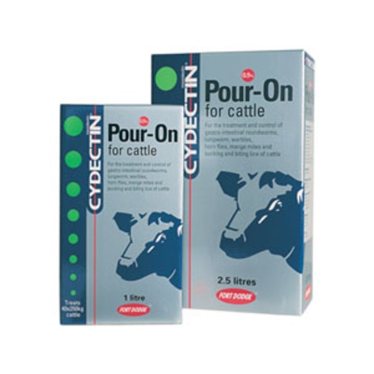 Cydectin 0.5% Pour-On. Deworming for your dairy cattle without waiting period for the milk!