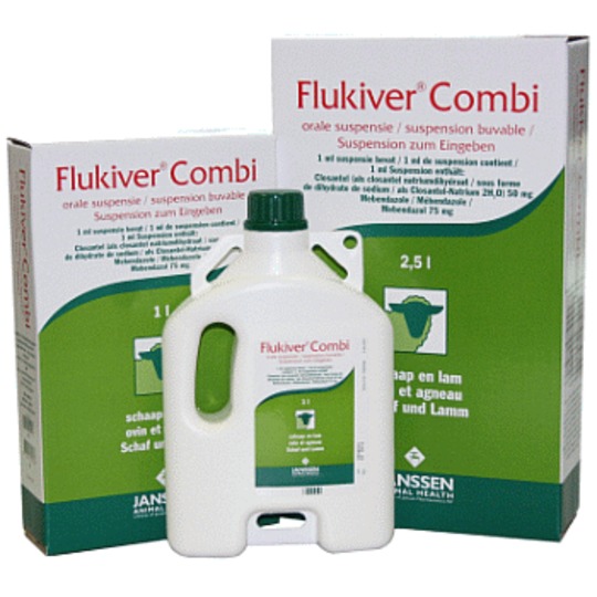 Flukiver Combi. Against worms and liver fluke in non-lactating sheep and lambs.