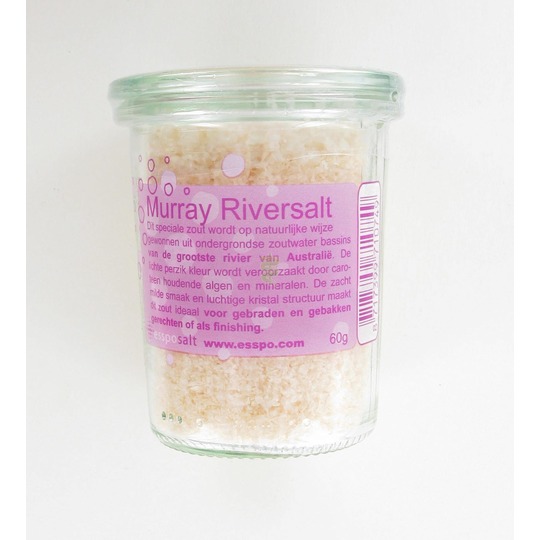 Wereldzouten Murray Riversalt 60gr. Speciaal zout uit de grootste rivier van Australië.