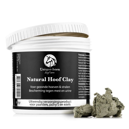 Unique-Horn Natural Hoof Clay 600grr. Ter bescherming tegen mest en urine, voor gezonde hoeven.