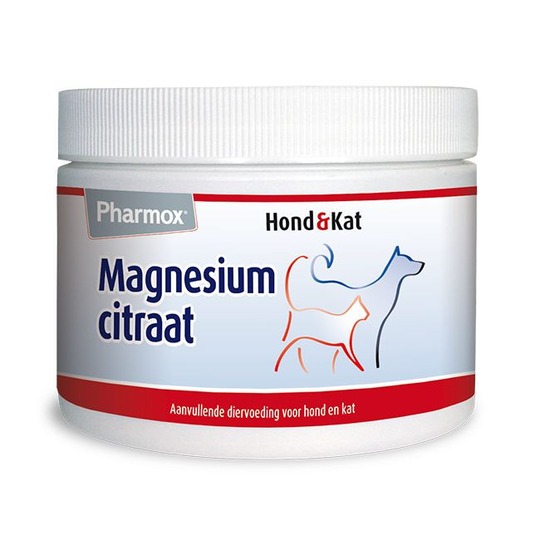 Pharmox Magnesiumcitraat Hond & Kat 250gr. Voor botten, tanden, spieren & het zenuwstelsel.