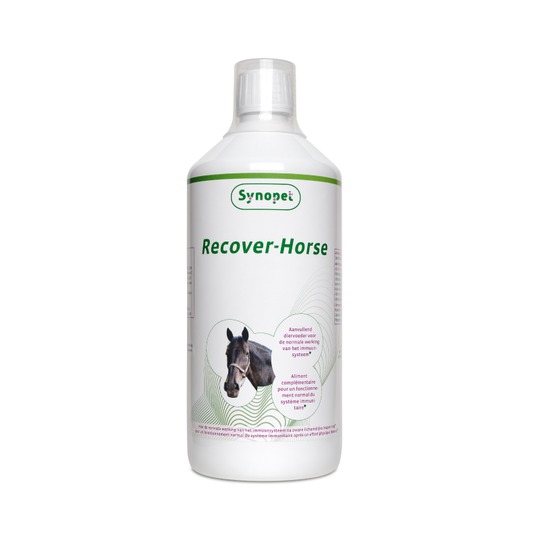 Synopet Recover Horse 1Ltr. Voor het immuunsysteem, met groenlipmossel, curcumine en zwarte bes blad