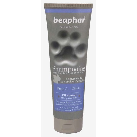Beaphar Shampooing Puppy's 250ml. Milde shampoo voor pups, met Kamille, Katoenbloem en Oranjebloese
