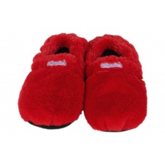 Slippies Pantoufles de chaleur Rouge taille 36-41. Chaussons à réchauffer au micro-ondes.