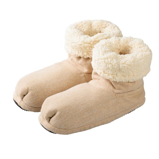 Slippies Calore pantofole riempimento rimovib dimensioni 36-41. Per riscaldare in forno a microonde.