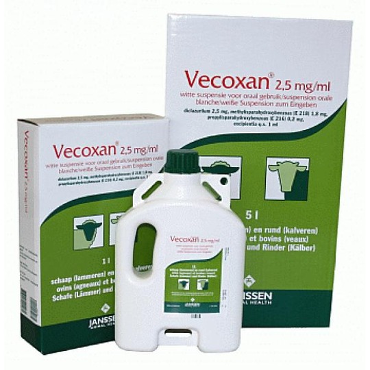 Vecoxan. To combat and prevent coccidiosis in calves and lambs
