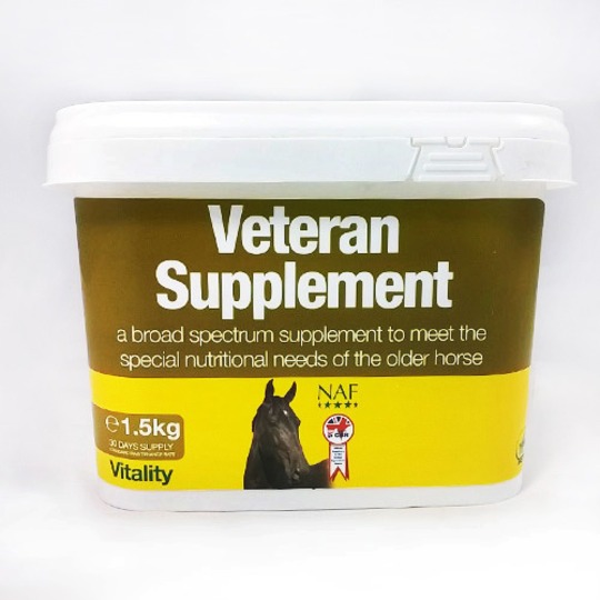 NAF Veteran Supplement. Speciaal supplement voor ouder wordende paarden.