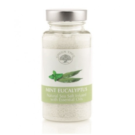 Brûleur Aroma sel de mer Eucalyptus/Mint 180gr. Sel de mer naturel infusé avec huiles essentielles.