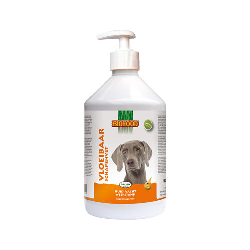 Biofood liquid Sheep fat with salmon oil. For better digestion, shine and reduction of stools.