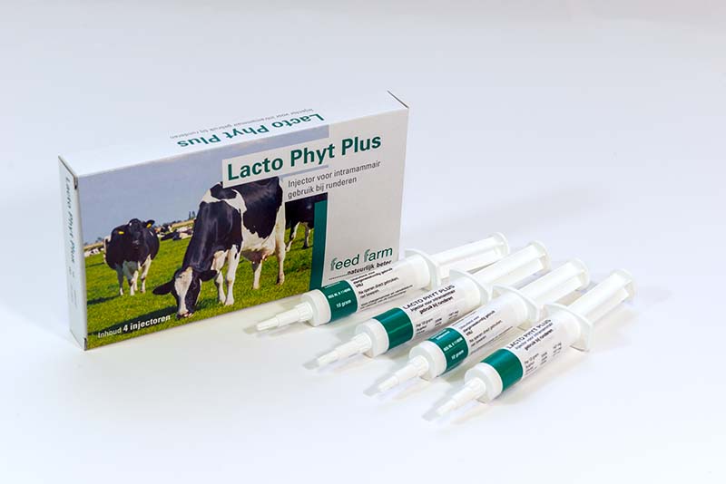 Feed Farm Lacto Phyt Plus Injectoren.   Para prevenir la mastitis durante el período seco.