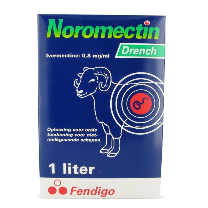 Noromectin Drench 1ltr.   Vermifuge à large spectre pour brebis non allaitantes (de consommation).