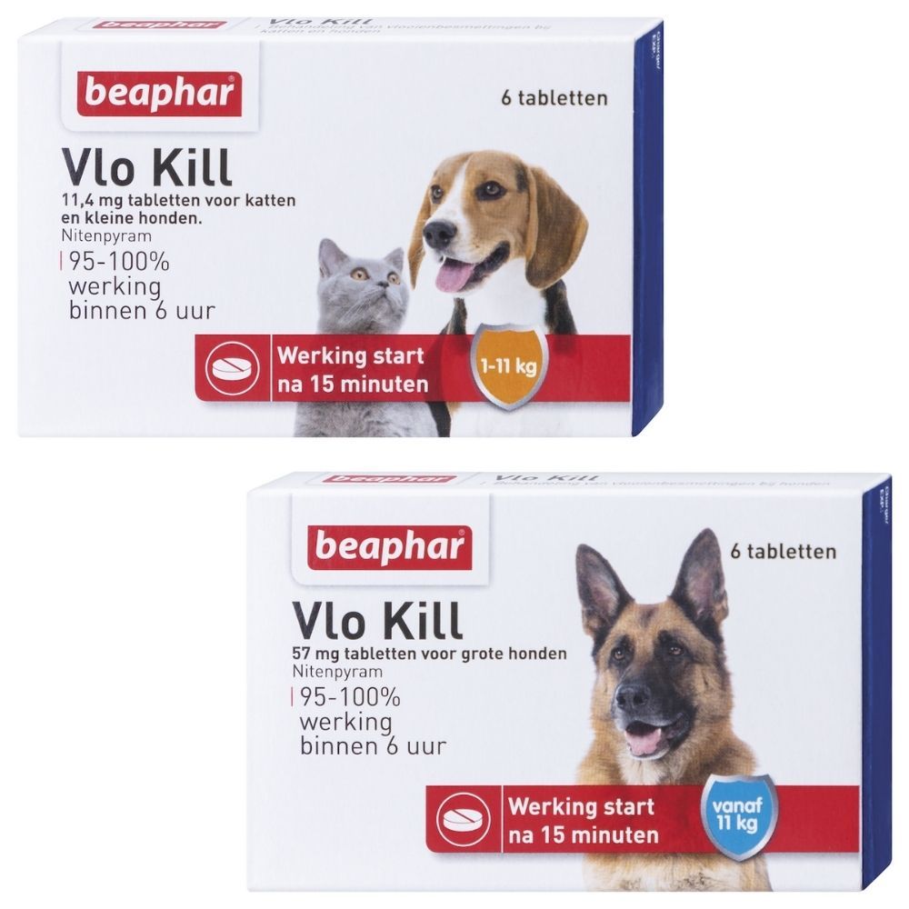 Beaphar Vlo Kill+ / Mata pulgas 6 tabletas