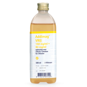 Addimag 500ml. -- Infusion is a sterile, pyrogen-free infusion fluid against milk fever and head disease in cattle.