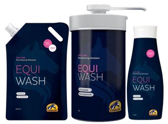 Cavalor Equi Wash. --- Das ideale Shampoo, um Ihrem Pferd eine schöne Dusche zu gönnen. Die pH-neutrale Formel ist sanft zur Haut, aber gnadenlos zum Schmutz.