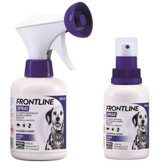Frontline spray -- Protection fiable des chiens et des chats contre les puces et les tiques.