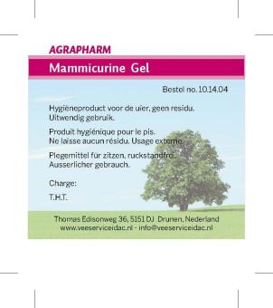 Agrapharm Mammicurine GEL 50st.   --- Para combatir la Mastitis sin tiempo de espera por la carne y la leche. 