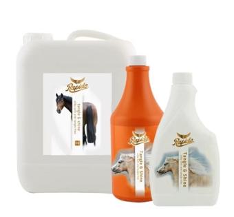 Rapide Tangle & Shine. --- Rimuove i grovigli dalla criniera e dalla coda del cavallo o del pony e dona lucentezza.