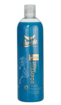 Rapide Shampoo per cavalli bianchi 500ml. --- Con aloe vera e vitamina B, complesso attivo probiotico, specifico per cavalli bianchi.