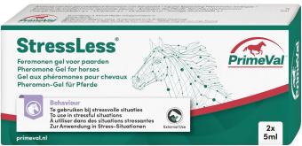 PrimeVal stressless pheromone gel Cheval 5ml. --- Pour les situations stressantes telles que le transport, les visites chez le vétérinaire et le maréchal-ferrant.