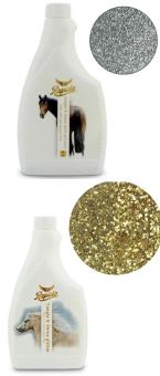Rapide Tangle & Shine Glitters 500ml. --- Spray antigroviglio e lucidante con sottili glitter in oro o argento.