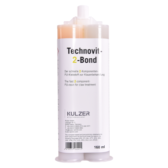 Technovit-2-Bond pegamento para garras 160 ml --- Un pegamento de 2 componentes de secado rápido para 10 tratamientos.