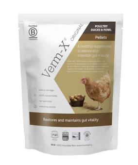 Verm-X Pluimvee KORREL. --- Natuurlijke ontwormer voor pluimvee, eenden en hoenderen.