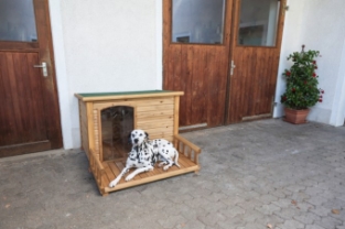 Kerbl Hundehütte mit Terrasse. 