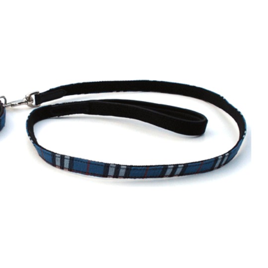 HB Guinzaglio Cane Tartan Scozzese Blu. Chic guinzaglio al cane.