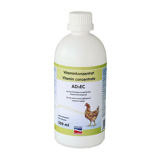 Concentré vitaminé AD3EC. Complément alimentaire pour poules pondeuses et jeunes poules.