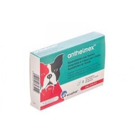 Anthelmex Kauwtabletten voor honden. Breedspectrum  Ontwormtabletten voor honden.