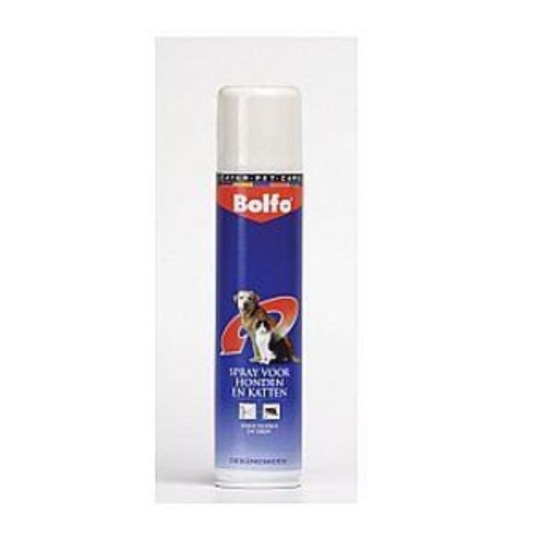 Bolfo Vlooienspray 250ml. Directe hulp tegen vlooien op hond of kat en bloedluizen in het kippenhok.