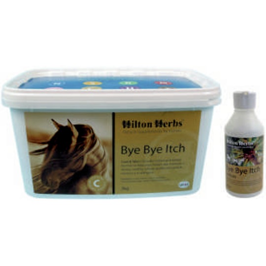 Hilton Herbs Bye Bye Itch SET. Para ayudar a combatir la picazón de temporada en todos los equinos.