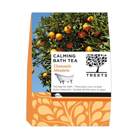 Treets Bath Tea Calming 3x 70gr. Kruidenbad met een unieke geur van mandarijn en kamille.