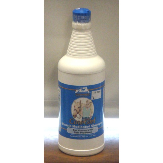 Cowgirl miracle Medicated Shampoo 946ml.  Shampooing spécial pour les chevaux ayant des problèmes 