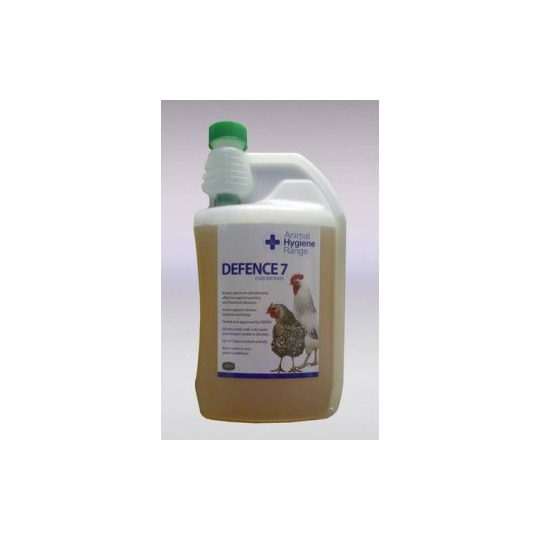 Animal Health Company Defence 7. 1Ltr. Ontsmettingsmiddel tegen vogelgriep.