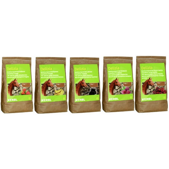 Delizia Beloning 5x 1kg. AANBIEDING. De gezonde en natuurlijke beloning voor uw paard.