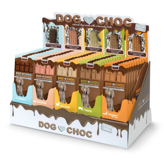 DogChoc 100gr. Snack de chien naturelle en 5 saveurs céleste, SANS SUCRES !!