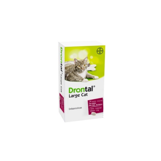 Drontal Gatto Large.    Sverminante ad ampio spettro per gatti di taglia grande a partire da 6 kg.
