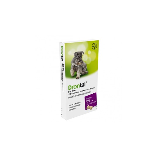 Drontal Tasty Ontworming Hond 6 Tabletten. Breedspectrum ontwormer voor honden vanaf 2kg.