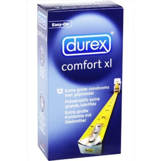 Durex Comfort XL 12st. Extra lang en wijder condoom met glijmiddel.
