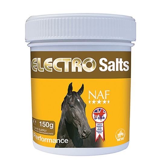 NAF Electro Salts / Electrolitos. Para el caballo la transpiración provoca la pérdida de electrolito