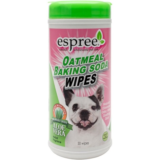 Espree Oatmeal Baking Soda Wipes 50st. Doekjes die geuren helpen beheersen met Baking Soda.